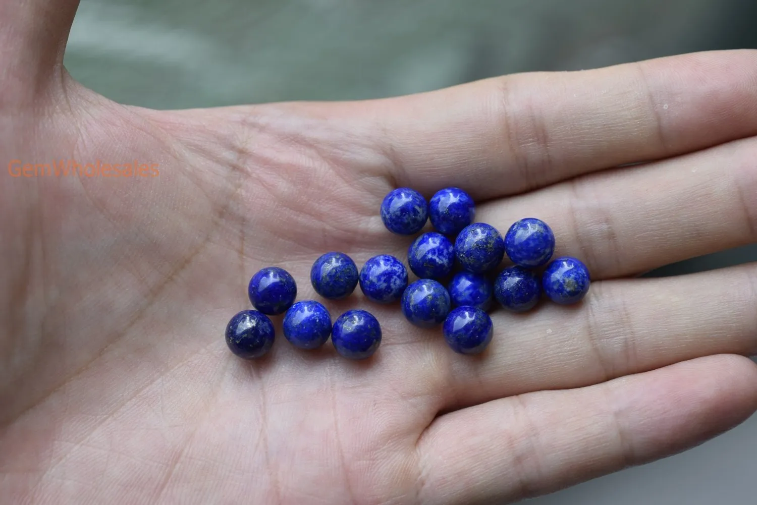 10pcs 10mm Natural genuine lapis lazuli undrilled round single stone beads