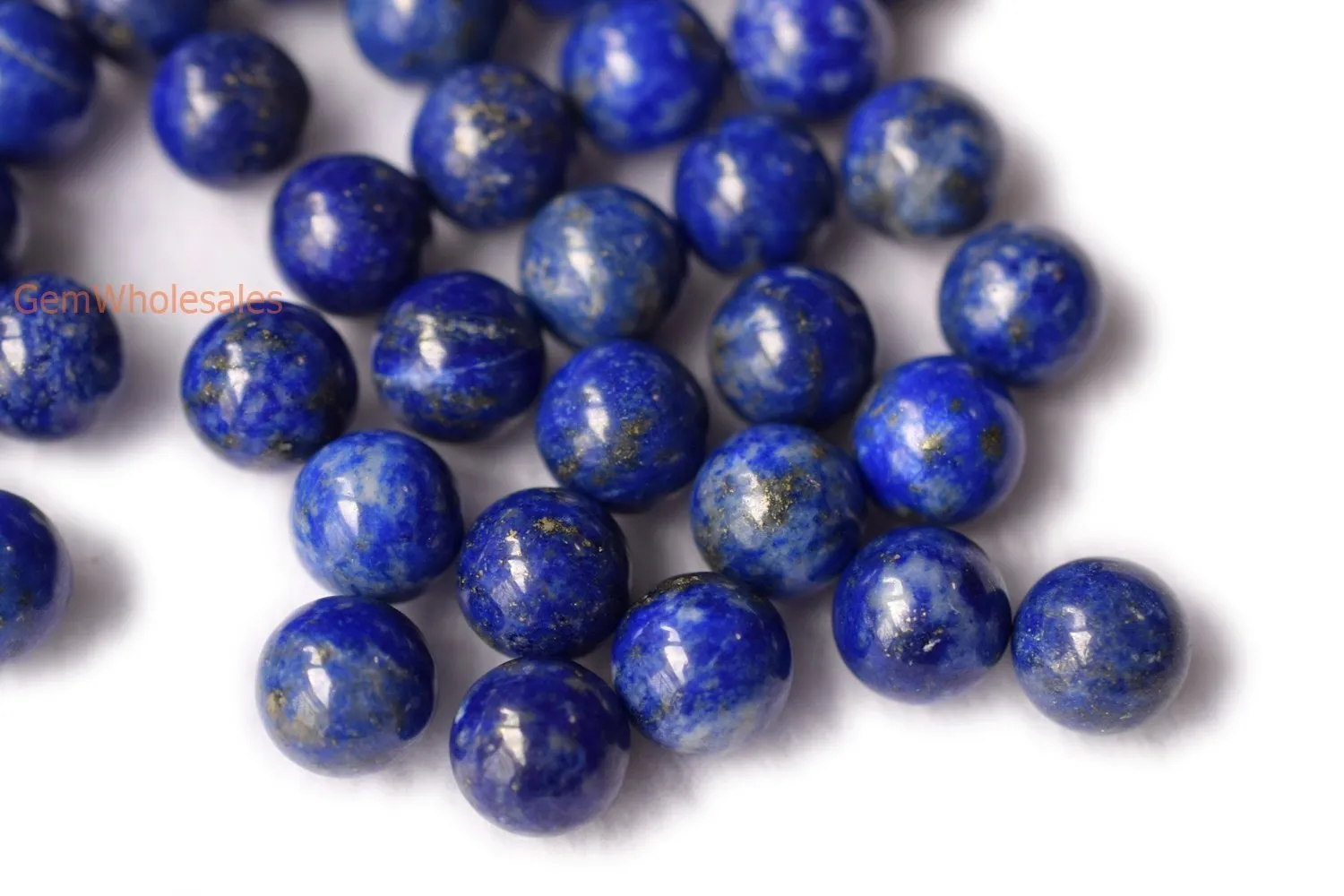 10pcs 10mm Natural genuine lapis lazuli undrilled round single stone beads