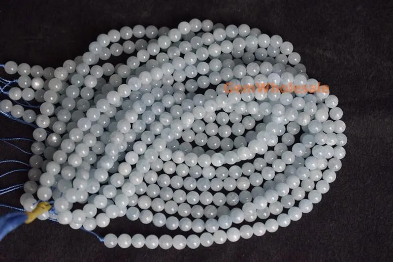 15.5" 10mm A Natural genuine Aquamarine stone round beads A