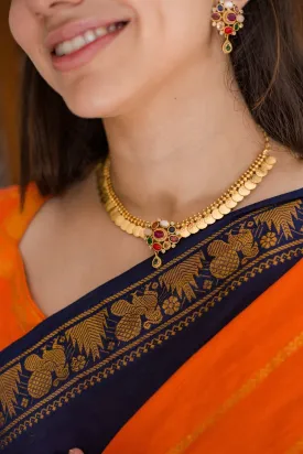 2 in 1 Navarathna Coin Choker