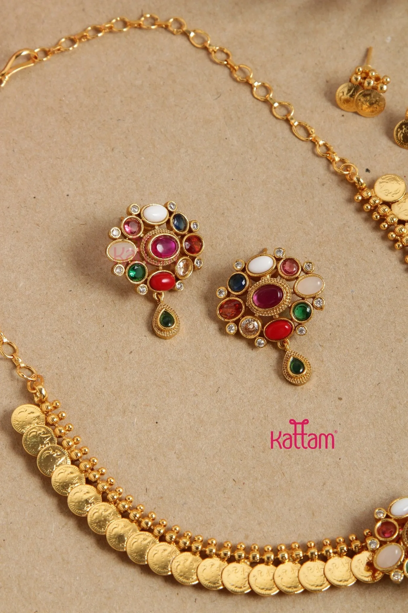 2 in 1 Navarathna Coin Choker