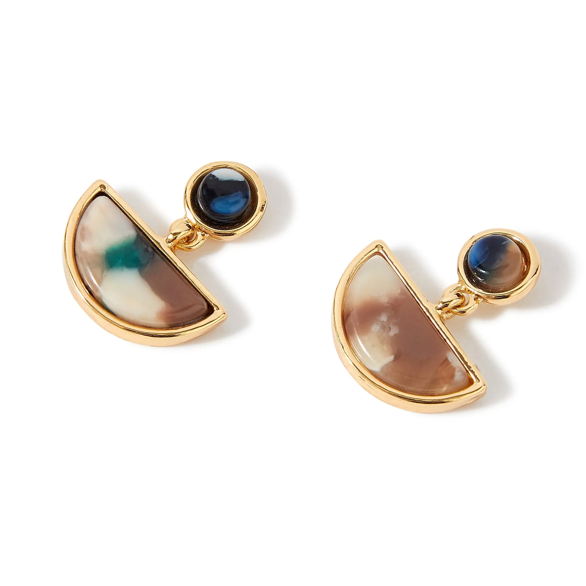 Accessorize London Women's multi Willow Resin Semi Circle Shop Drop Earring