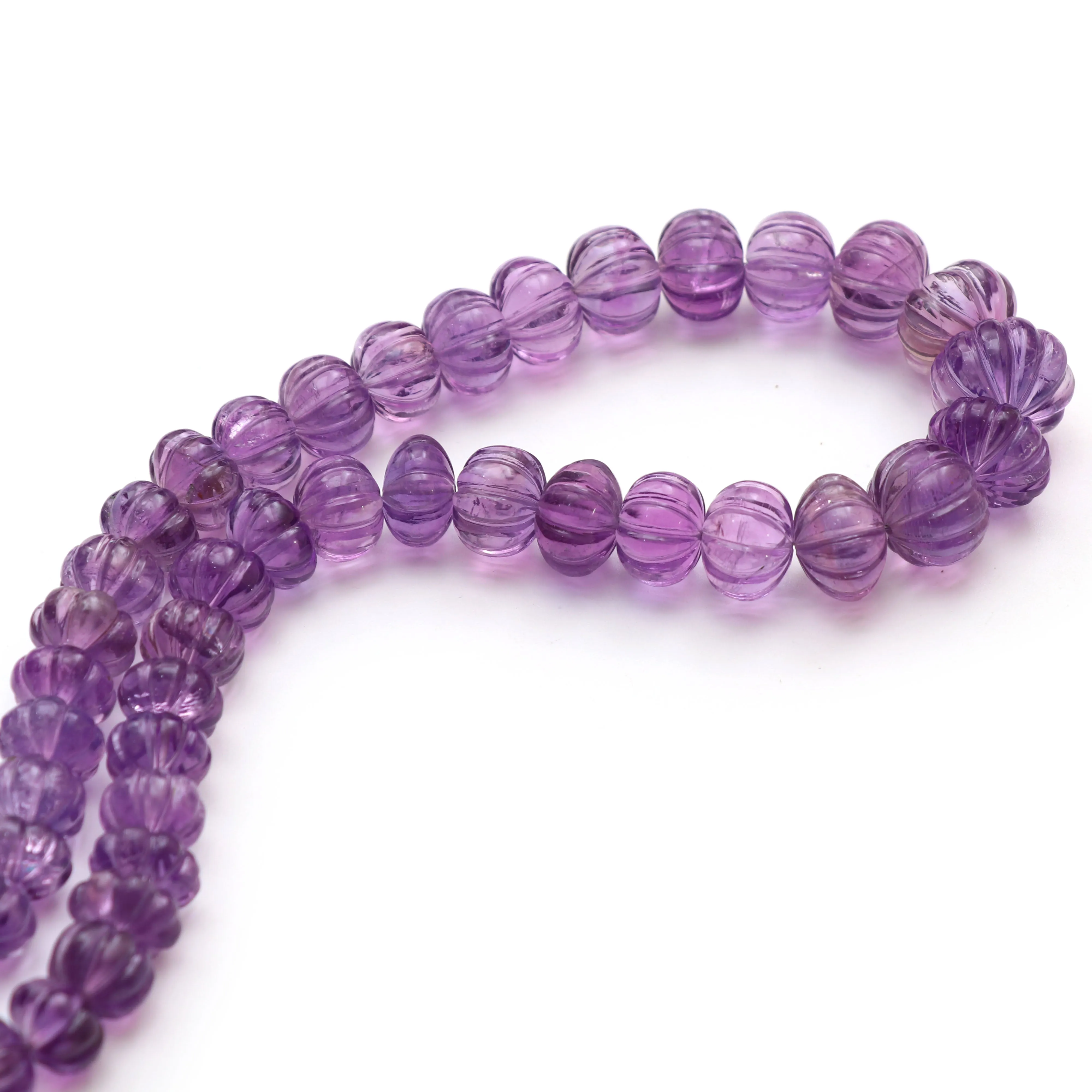 Amethyst Carving Rondelle Beads, 10 mm to 17.5 mm, Amethyst Jewelry Making Beads, 19 Inches Full Strand, Price Per Strand