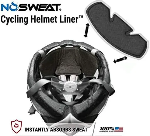 Bicycle & Bike Helmet Sweat Liner by NoSweat - Made in USA - Patented SweatLock Technology