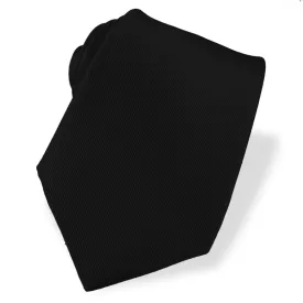 Black Silk Grosgrain Tie