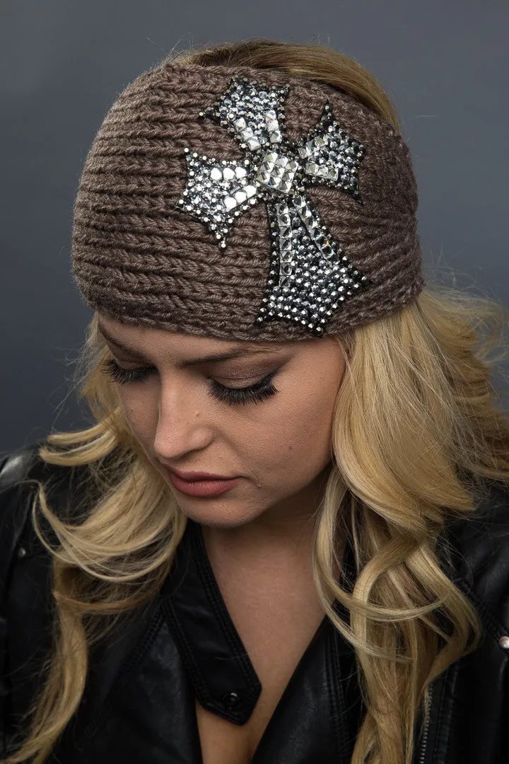 Bling Cross Knit Headband