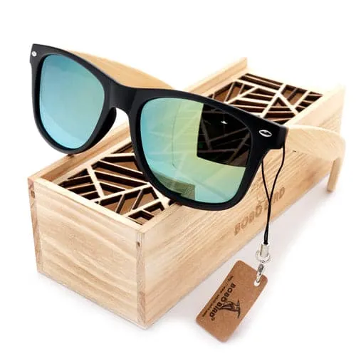 BOBO BIRD Men's & Women's Luxury Vintage Style Silver Black Sunglasses