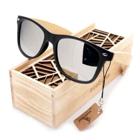 BOBO BIRD Men's & Women's Luxury Vintage Style Silver Black Sunglasses
