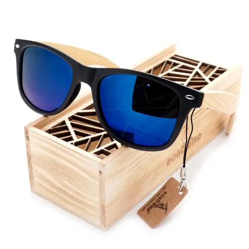 BOBO BIRD Men's & Women's Luxury Vintage Style Silver Black Sunglasses