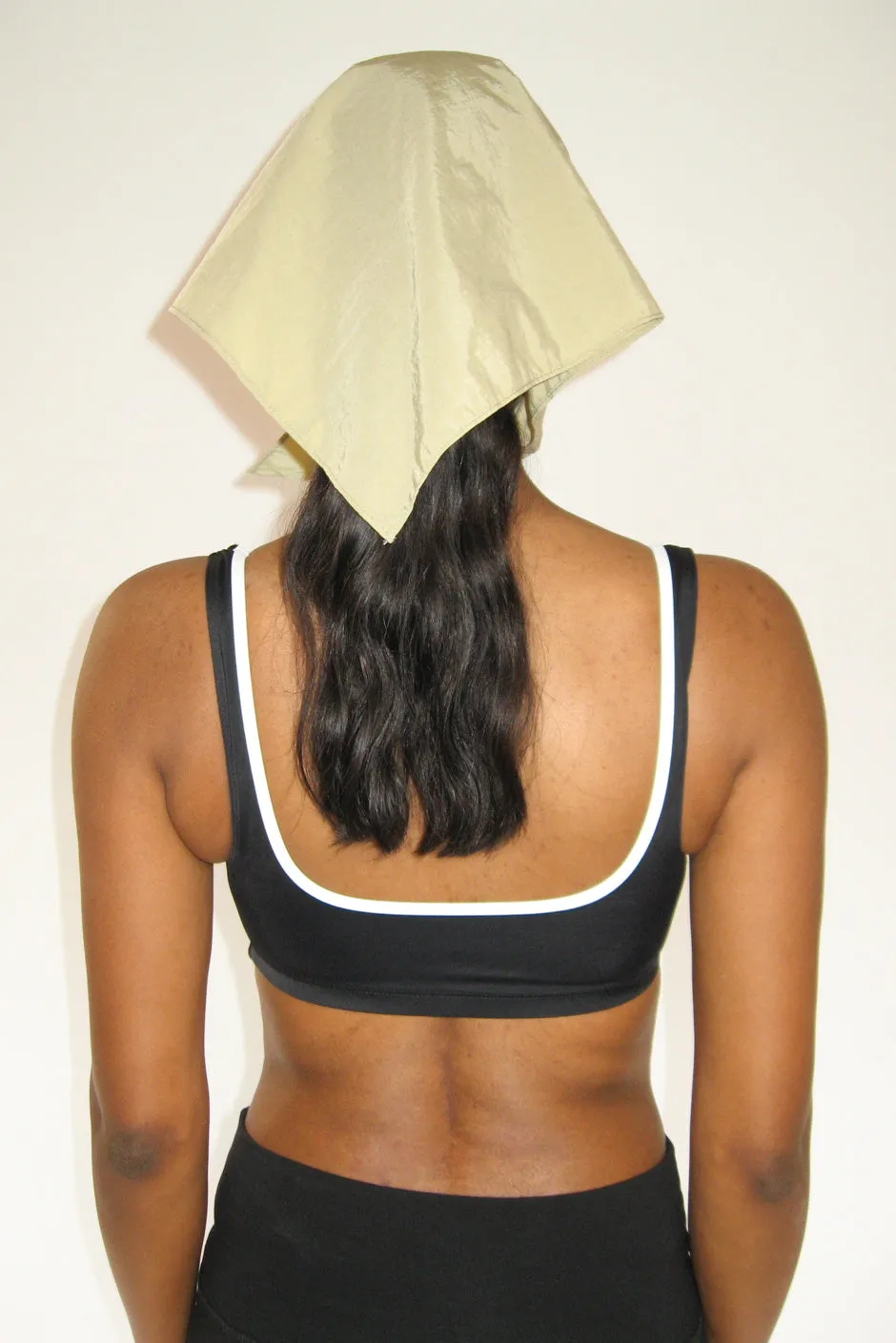 Brimmed Swim Scarf in Beige