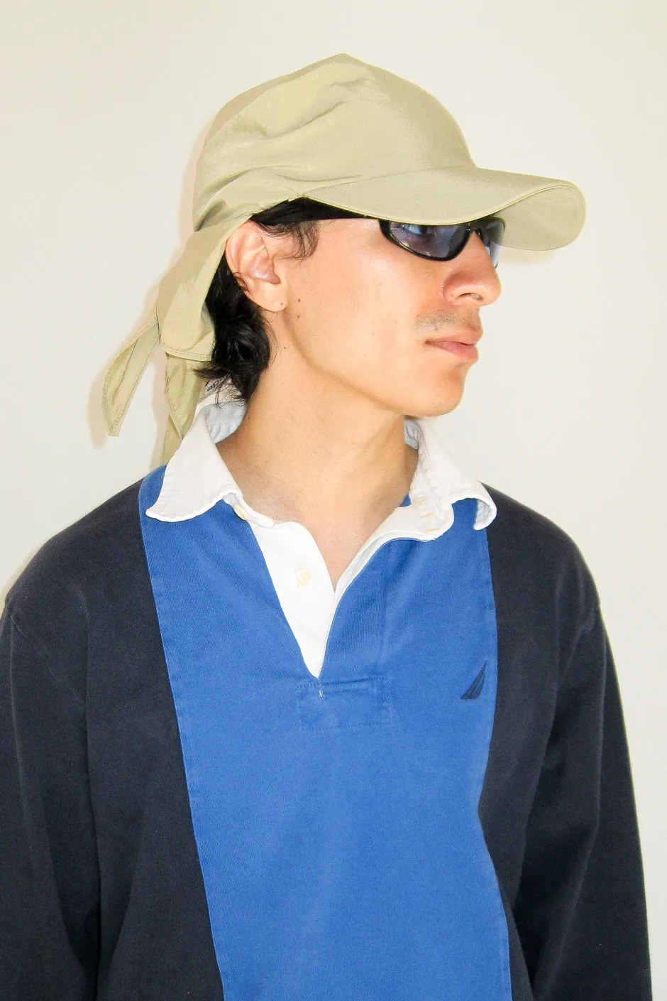 Brimmed Swim Scarf in Beige