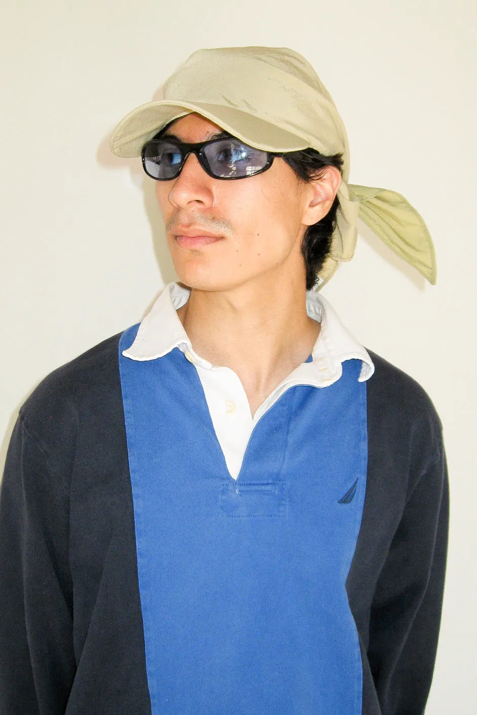 Brimmed Swim Scarf in Beige