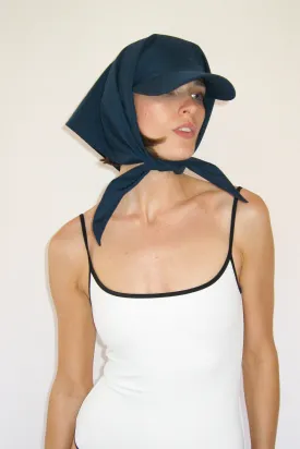 Brimmed Swim Scarf in Midnight Taslan