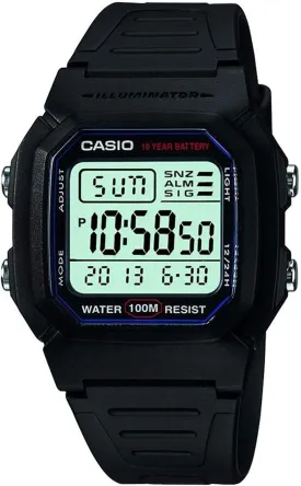 Casio W800HG Series | Mens Digital Watch | 100 Meter Water Resistance | Multi Function Alarm | 100 SEC Stopwatch | Auto Calendar | Countdown Timer | LED Light | Dual Time| 10 Year Battery