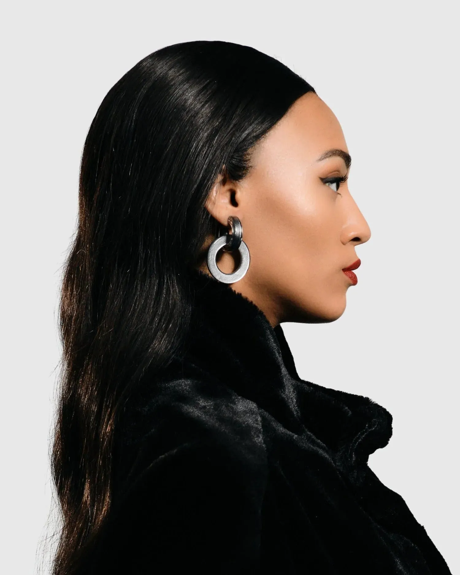 Circle Duet Earrings, Starlight