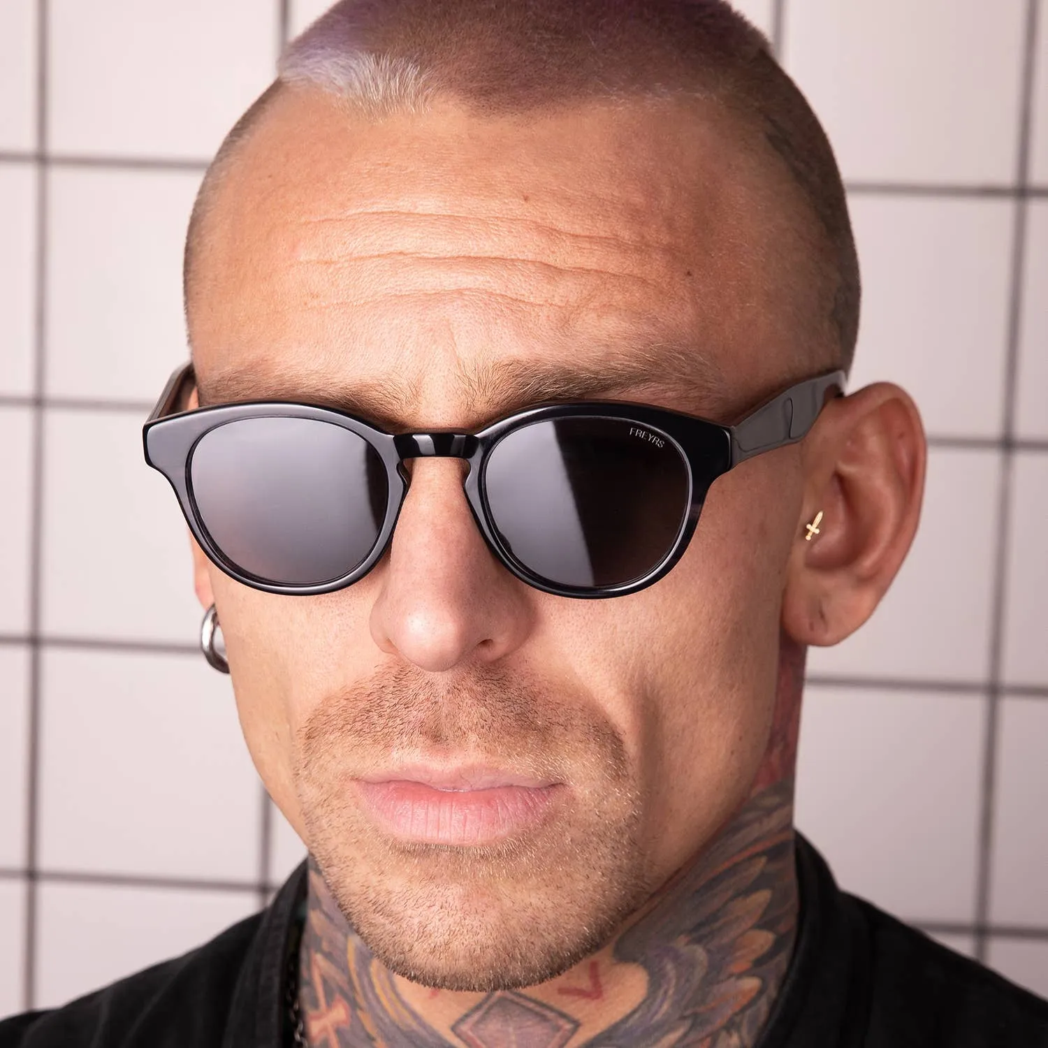 Clark Polarized Acetate Sunglasses: Grey