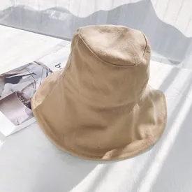 Cotton Floppy Bucket Hat - Khaki
