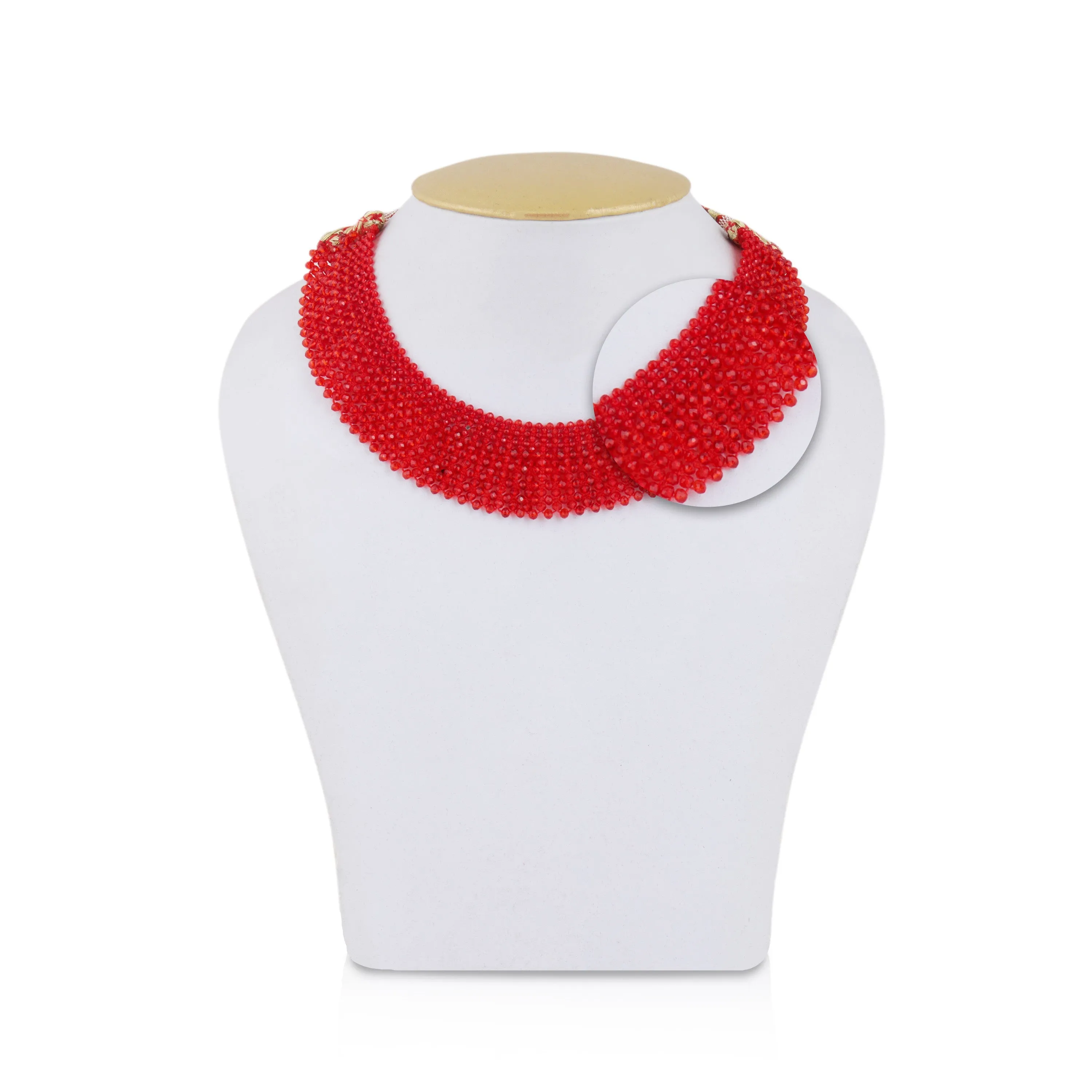 Crystal Necklace - 4 Inches | Crystal Jewellery/ Crystal Beaded Necklace for Women