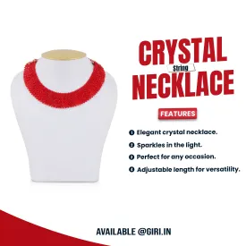 Crystal Necklace - 4 Inches | Crystal Jewellery/ Crystal Beaded Necklace for Women