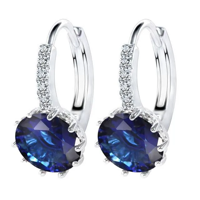 Cubic Zircon Stud Earrings