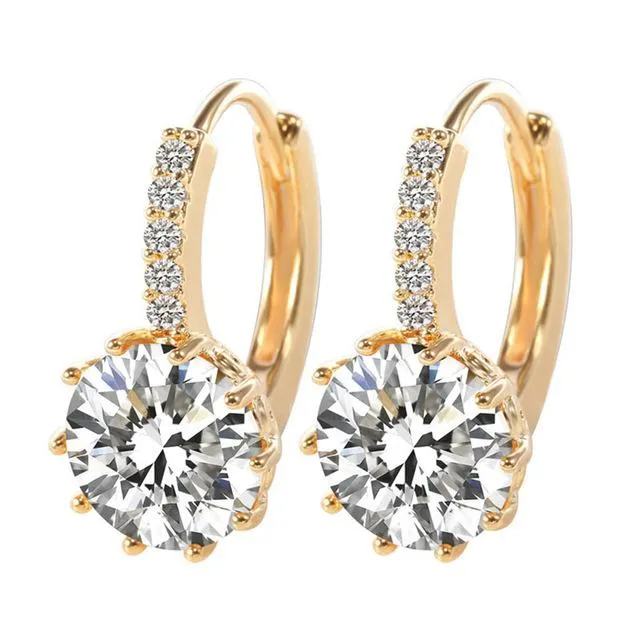 Cubic Zircon Stud Earrings
