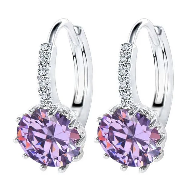 Cubic Zircon Stud Earrings