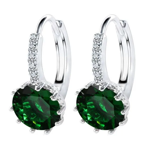 Cubic Zircon Stud Earrings