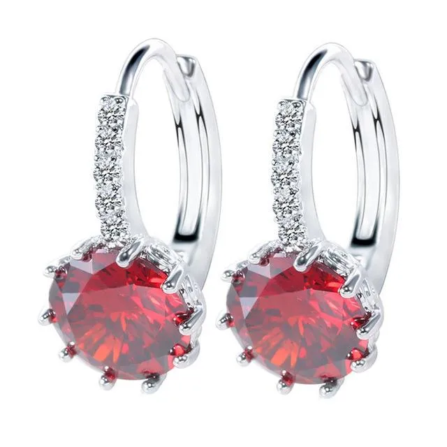 Cubic Zircon Stud Earrings