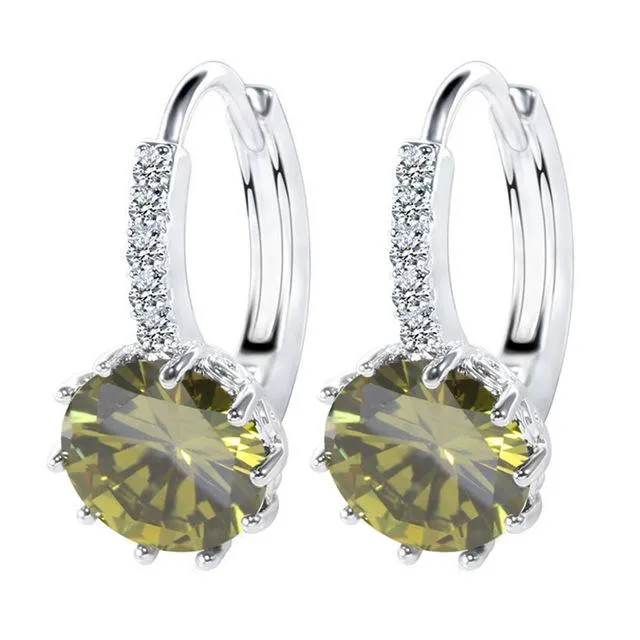 Cubic Zircon Stud Earrings
