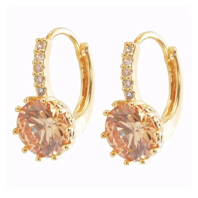 Cubic Zircon Stud Earrings
