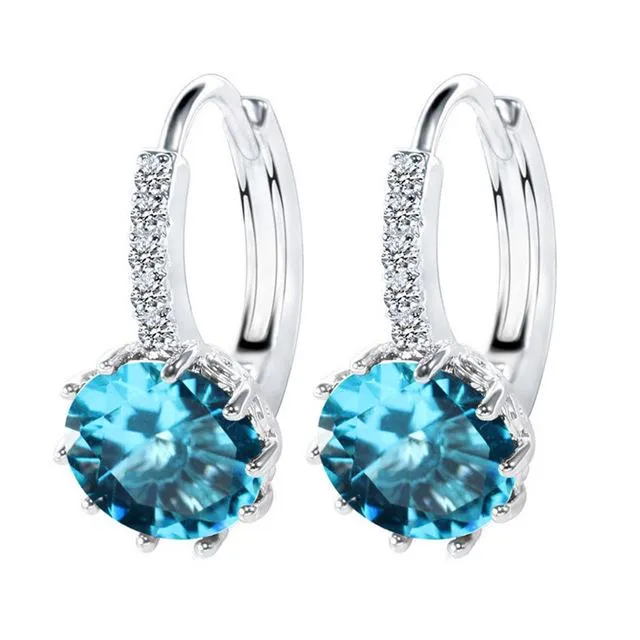 Cubic Zircon Stud Earrings