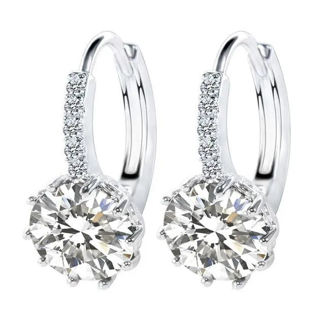 Cubic Zircon Stud Earrings