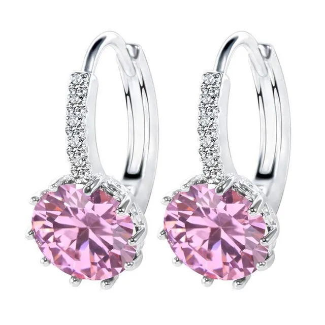 Cubic Zircon Stud Earrings