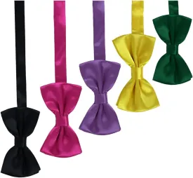 Dan Smith Silk Blend Bowties For Men 25.6"-Neck-Size Clip-On Adjustable Bundle Pre-Tied Bowties