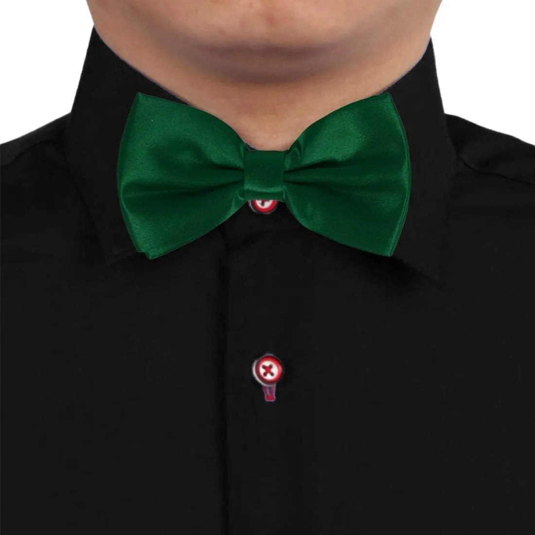 Dan Smith Silk Blend Bowties For Men 25.6"-Neck-Size Clip-On Adjustable Bundle Pre-Tied Bowties