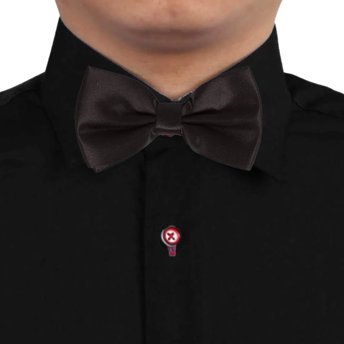 Dan Smith Silk Blend Bowties For Men 25.6"-Neck-Size Clip-On Adjustable Bundle Pre-Tied Bowties