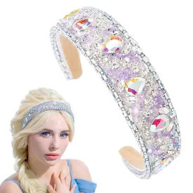 deladola Rhinestone Headband for Women Glitter Crystal Hairband