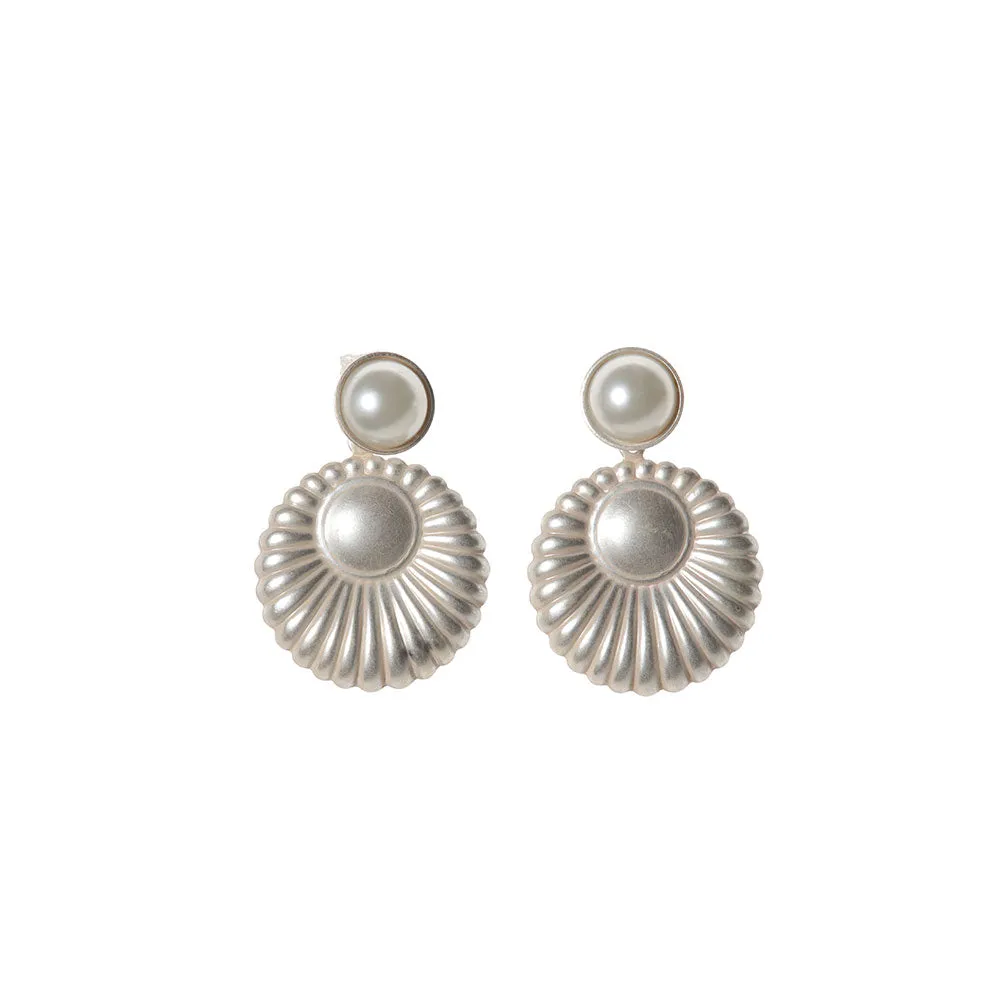 Distressed Dual Circle Statement Earrings