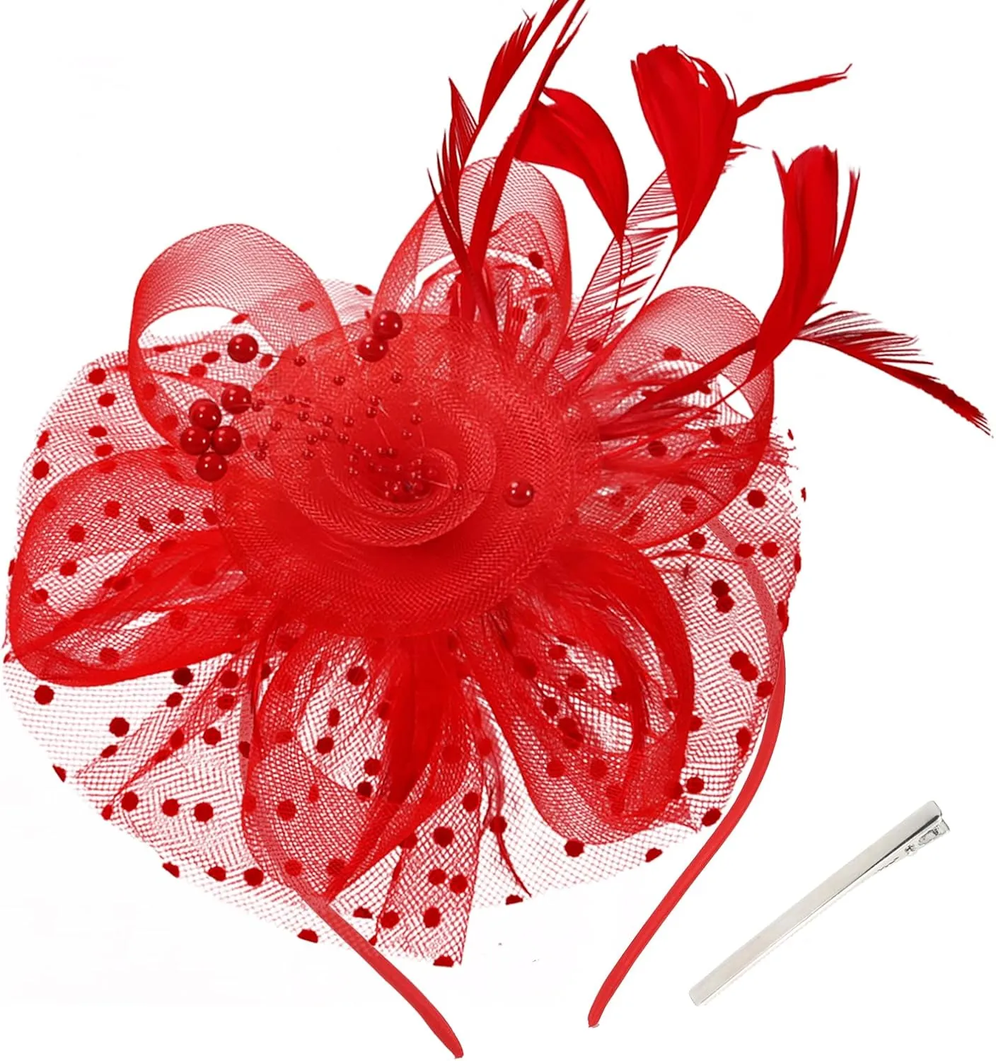 Fascinators for Women, Derby Hats for Lady Tea Party Tea Party Hat for Church Wedding Cocktail