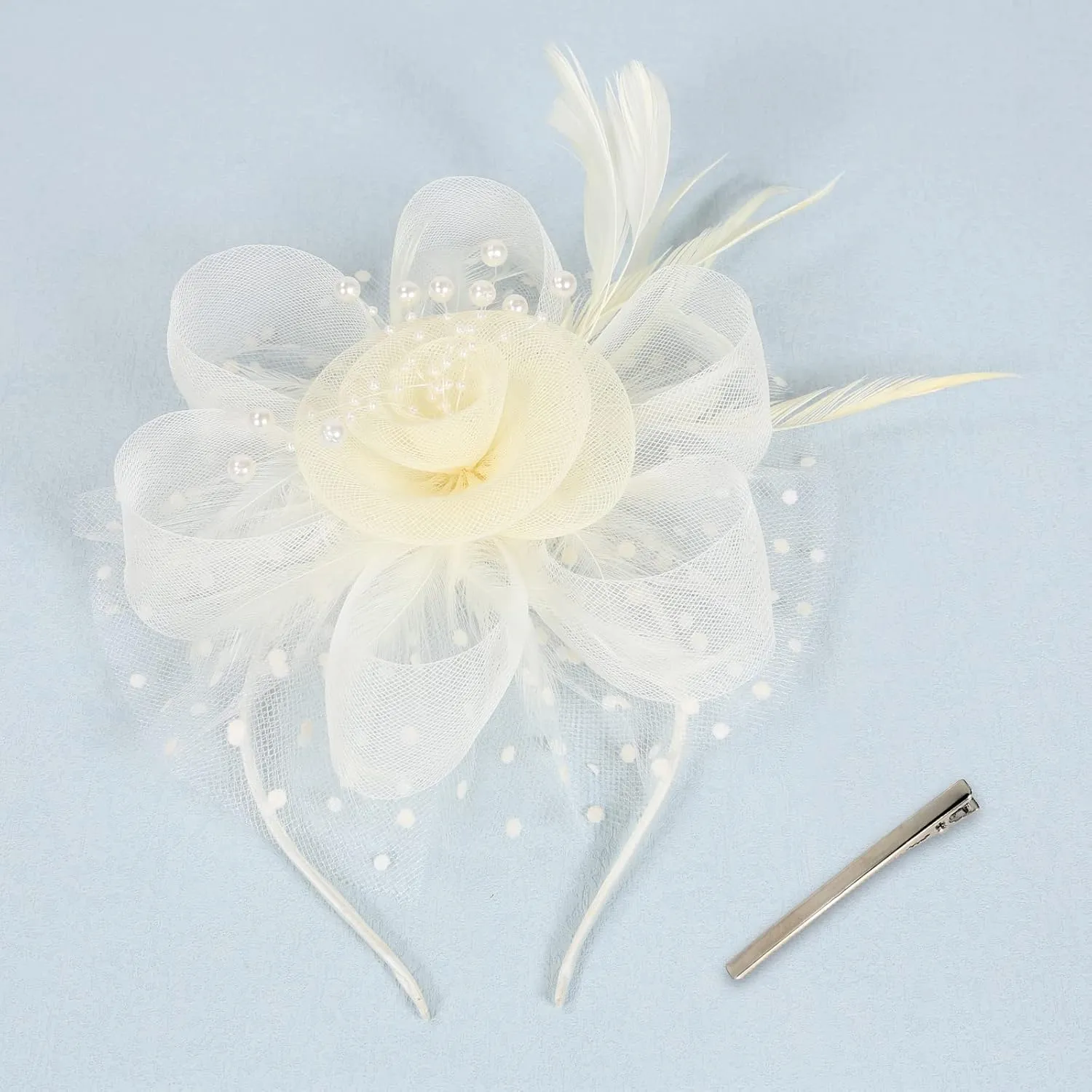 Fascinators for Women, Derby Hats for Lady Tea Party Tea Party Hat for Church Wedding Cocktail