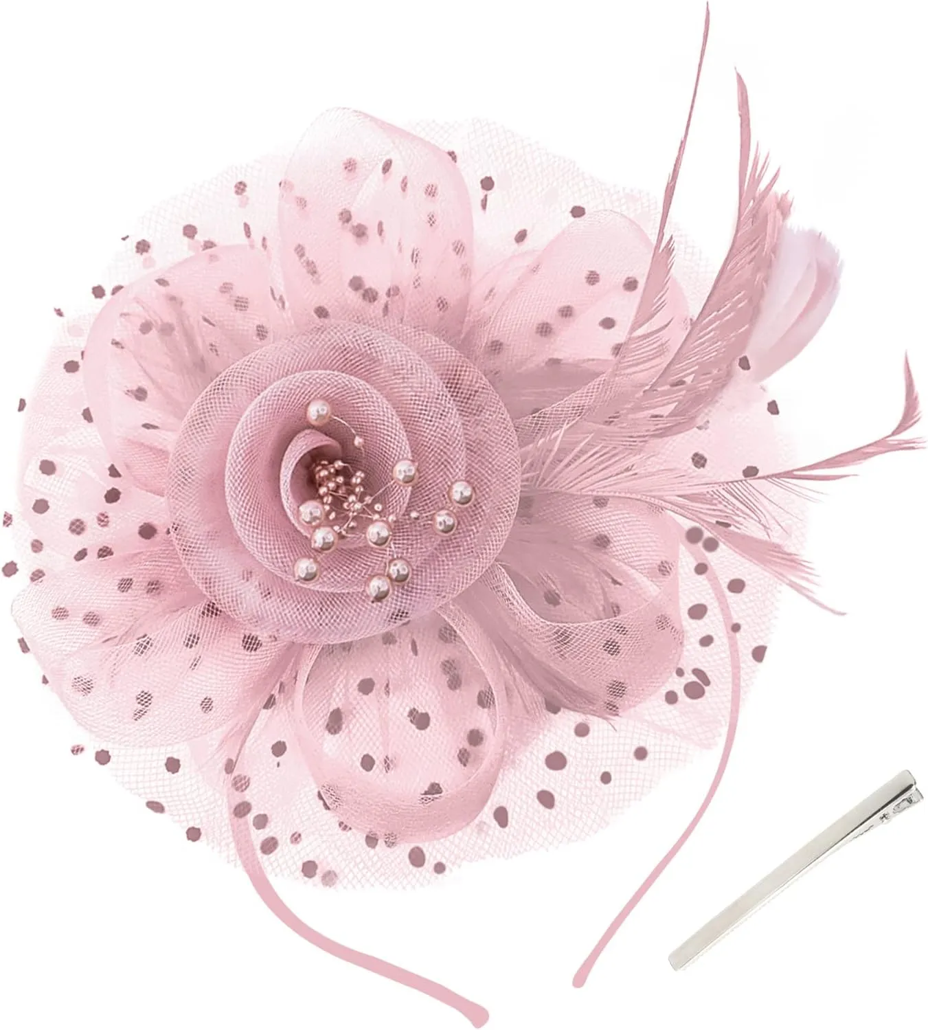 Fascinators for Women, Derby Hats for Lady Tea Party Tea Party Hat for Church Wedding Cocktail