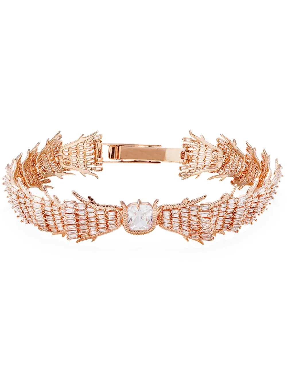 Glazed Rose Choker Necklace
