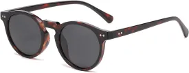 Gleyemor Fashion Polarized Round Sunglasses for Men Women Retro Vintage Acetate Frame Sunglasses