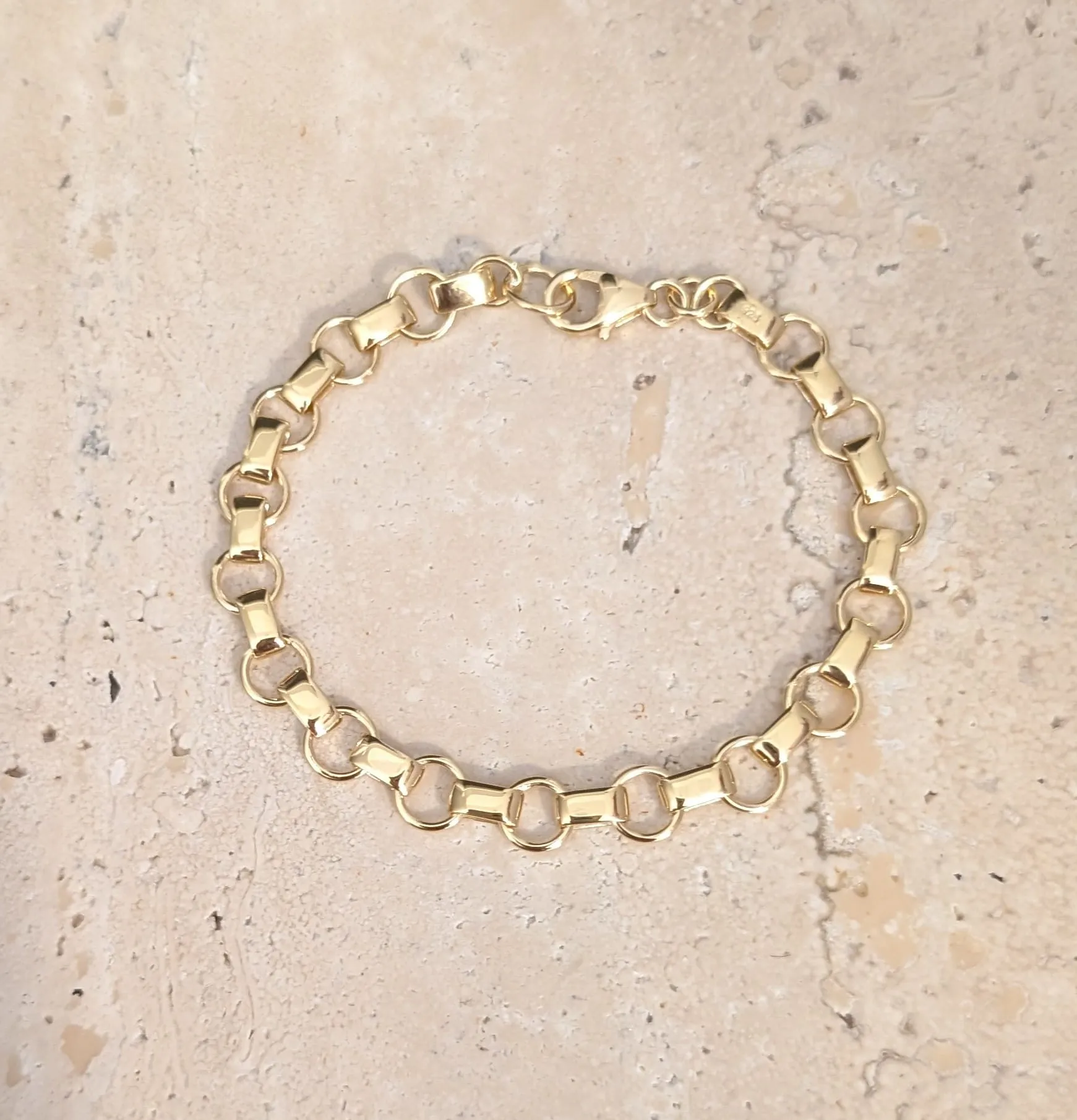 Gold Vermeil Link Design Bracelet