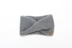 Gray Peruvian Wool Knit Hand Headband
