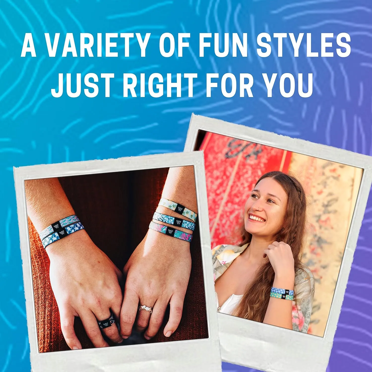 Hang Loose Bands - Coastal Surfer Beach Bracelet for Men, Women & Teens - Comfy Summer - Boho Reversible Wristband - Friendship Bracelets
