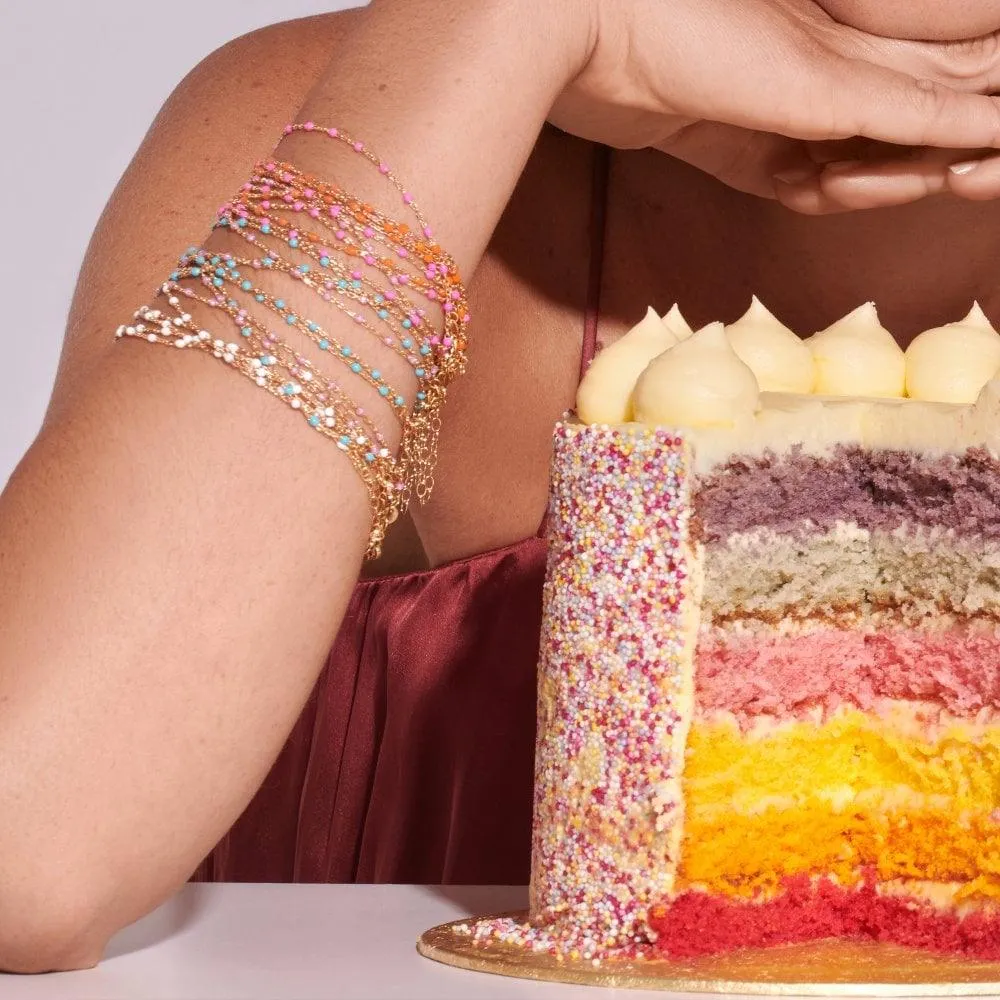 Hot Diamonds Gold and Pink Ocean Bracelet