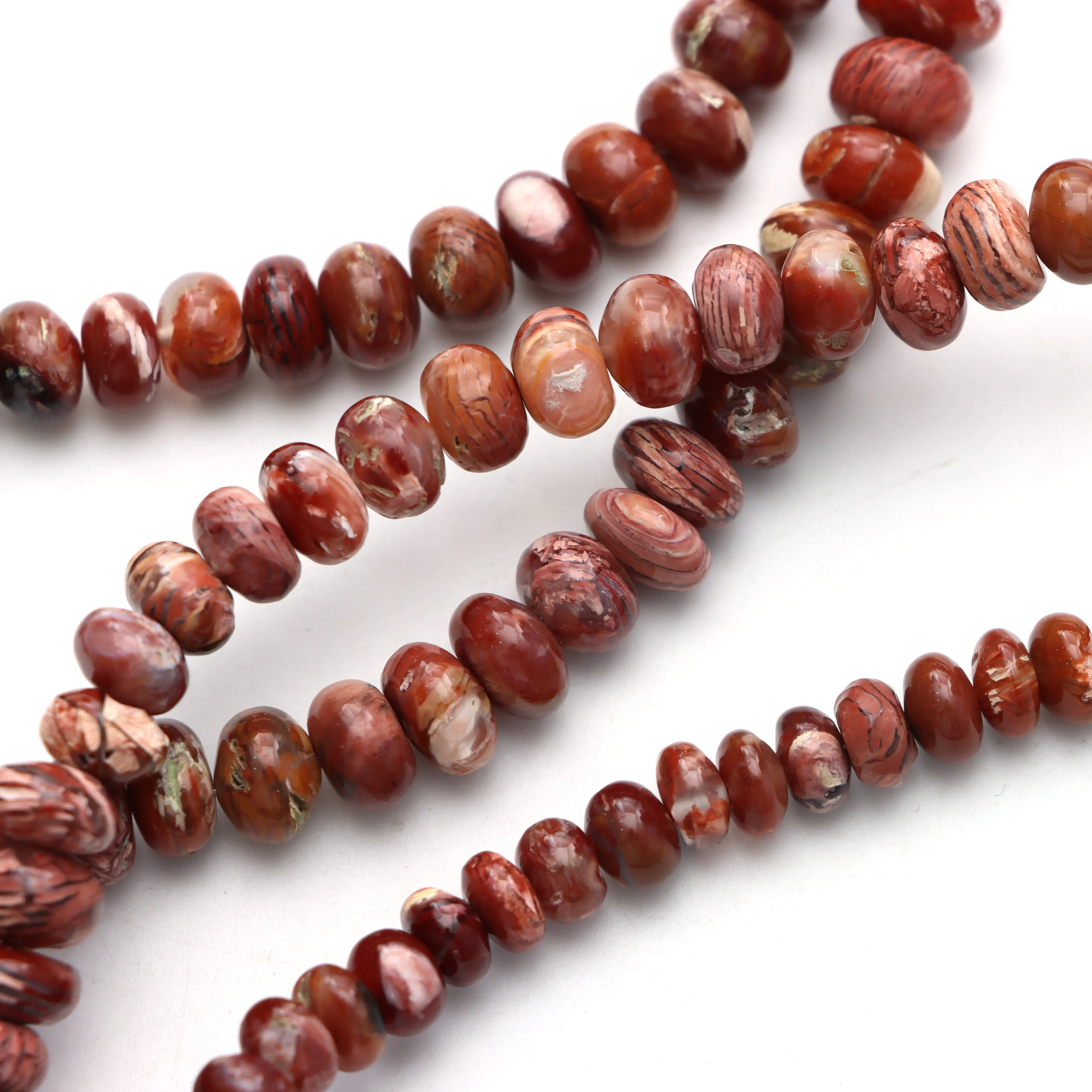 Howardite Opal Smooth Rondelle Beads, 6 mm to 8 mm, Howardite Opal Beads, Plain Opal Beads, 18 Inches Full Strand, Price Per Strand