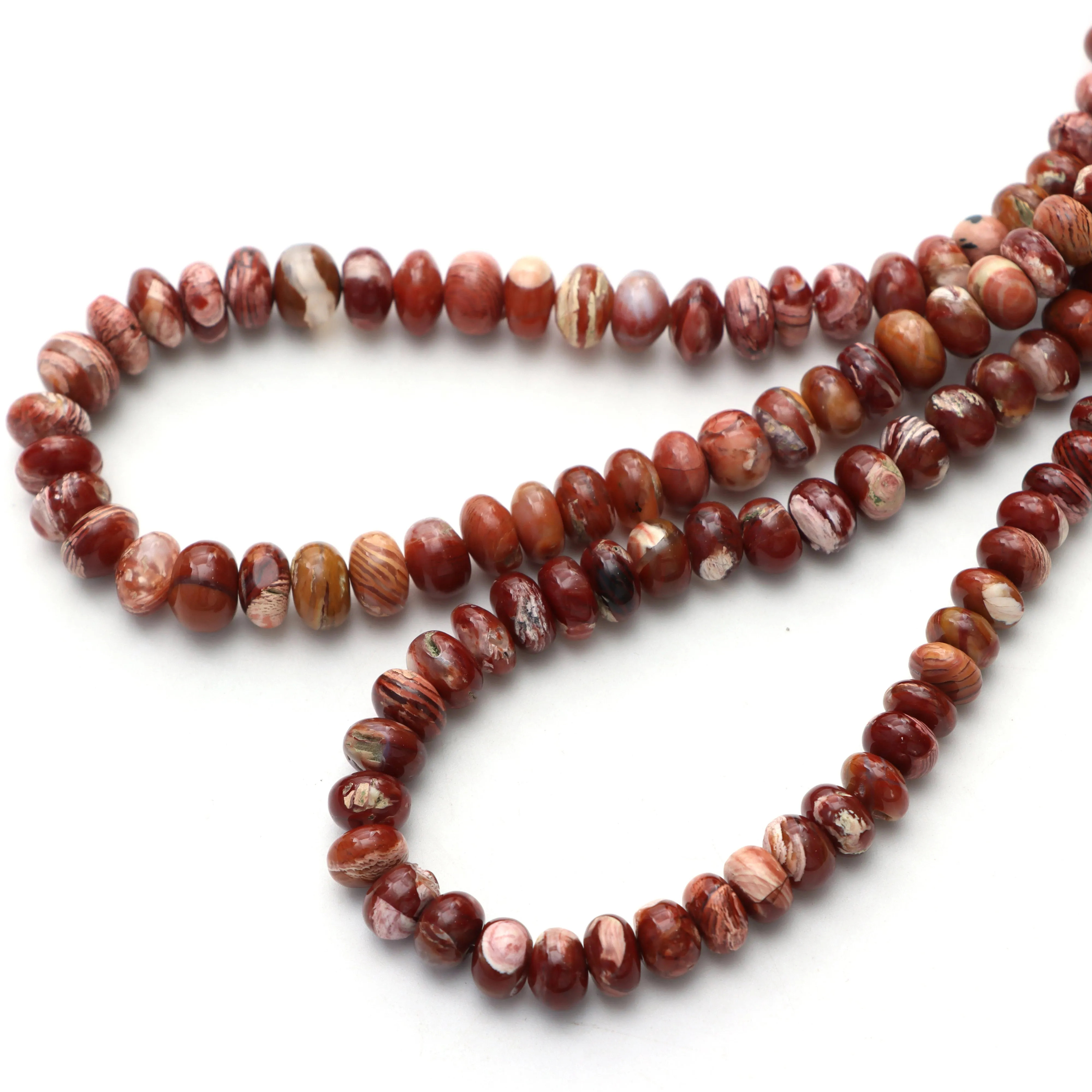Howardite Opal Smooth Rondelle Beads, 6 mm to 8 mm, Howardite Opal Beads, Plain Opal Beads, 18 Inches Full Strand, Price Per Strand