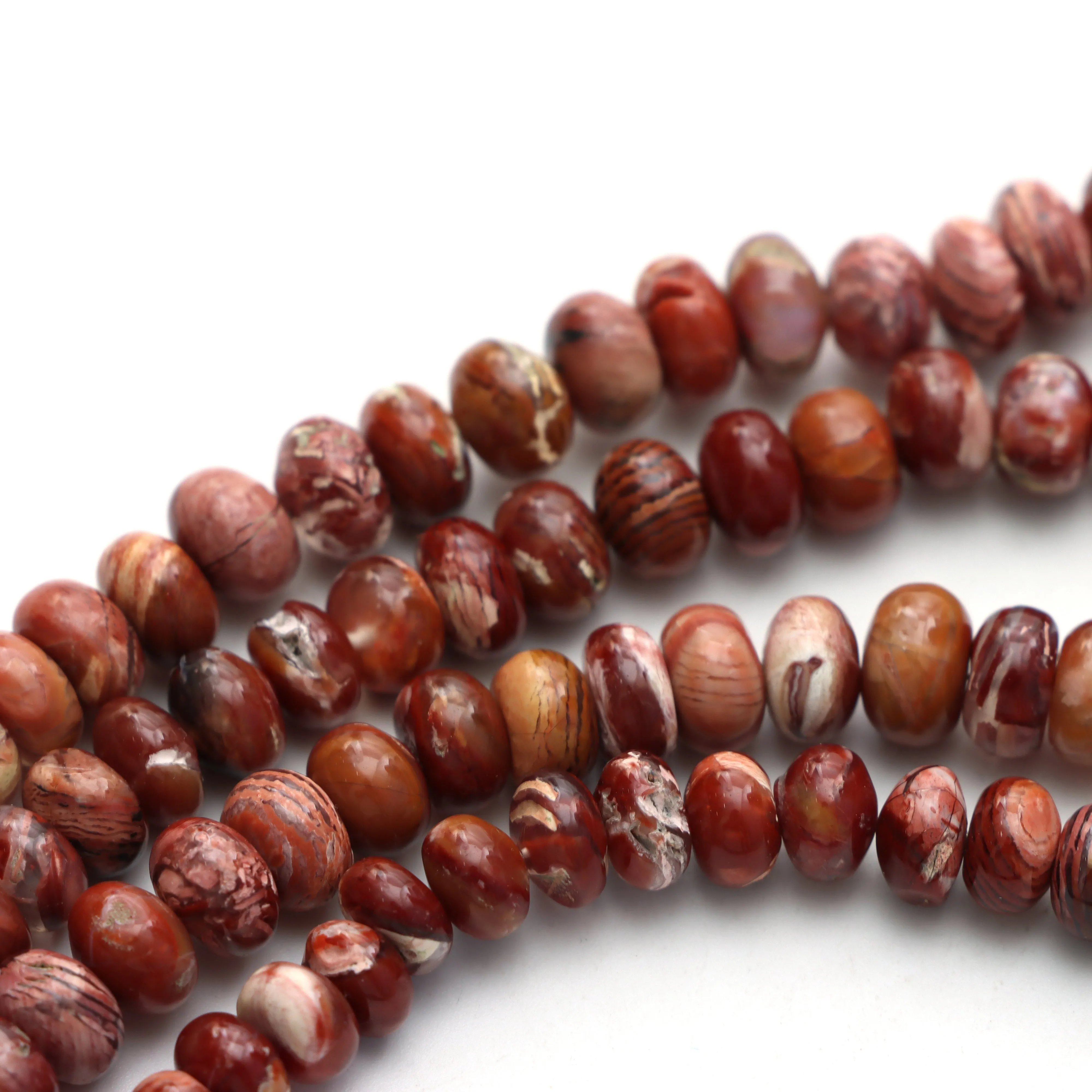Howardite Opal Smooth Rondelle Beads, 6 mm to 8 mm, Howardite Opal Beads, Plain Opal Beads, 18 Inches Full Strand, Price Per Strand